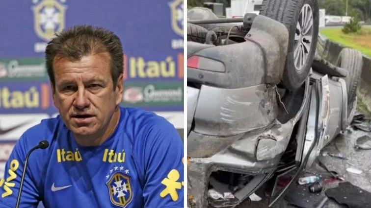  Ex-treinador da seleção brasileira, Dunga sofreu um acidente e capotou carro neste sábado (13/7), na BR-116, próximo a Campina Grande do Sul, na Região Metropolitana de Curitiba, no Paraná. Capitão do tetra, o ex-jogador estava ao lado de sua mulher, Evanir Verri. Eles eram os únicos no veículo e foram atendidos ainda no local.